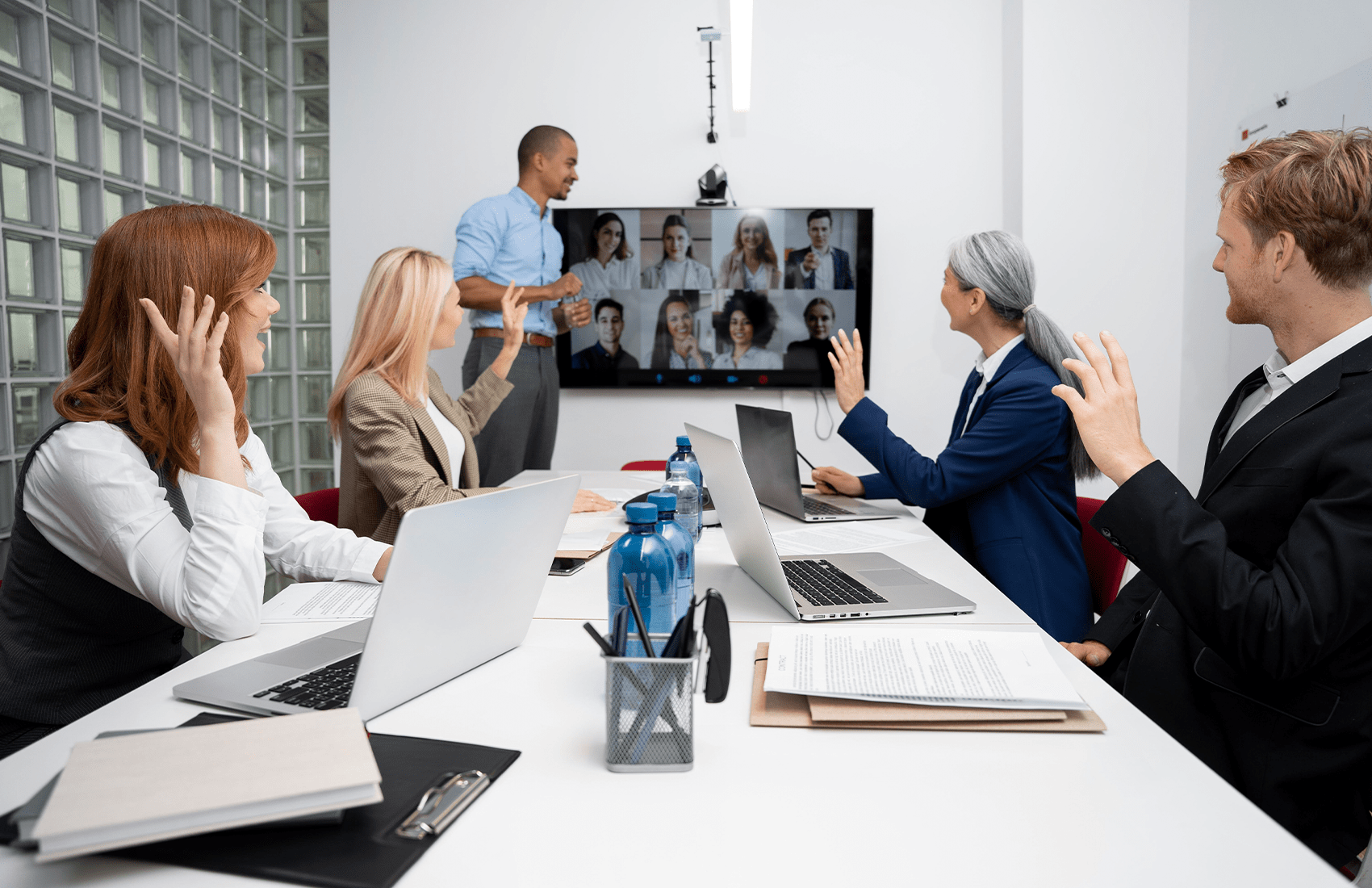 Virtual care team meeting